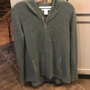 Max studio cashmere zip up hoodie